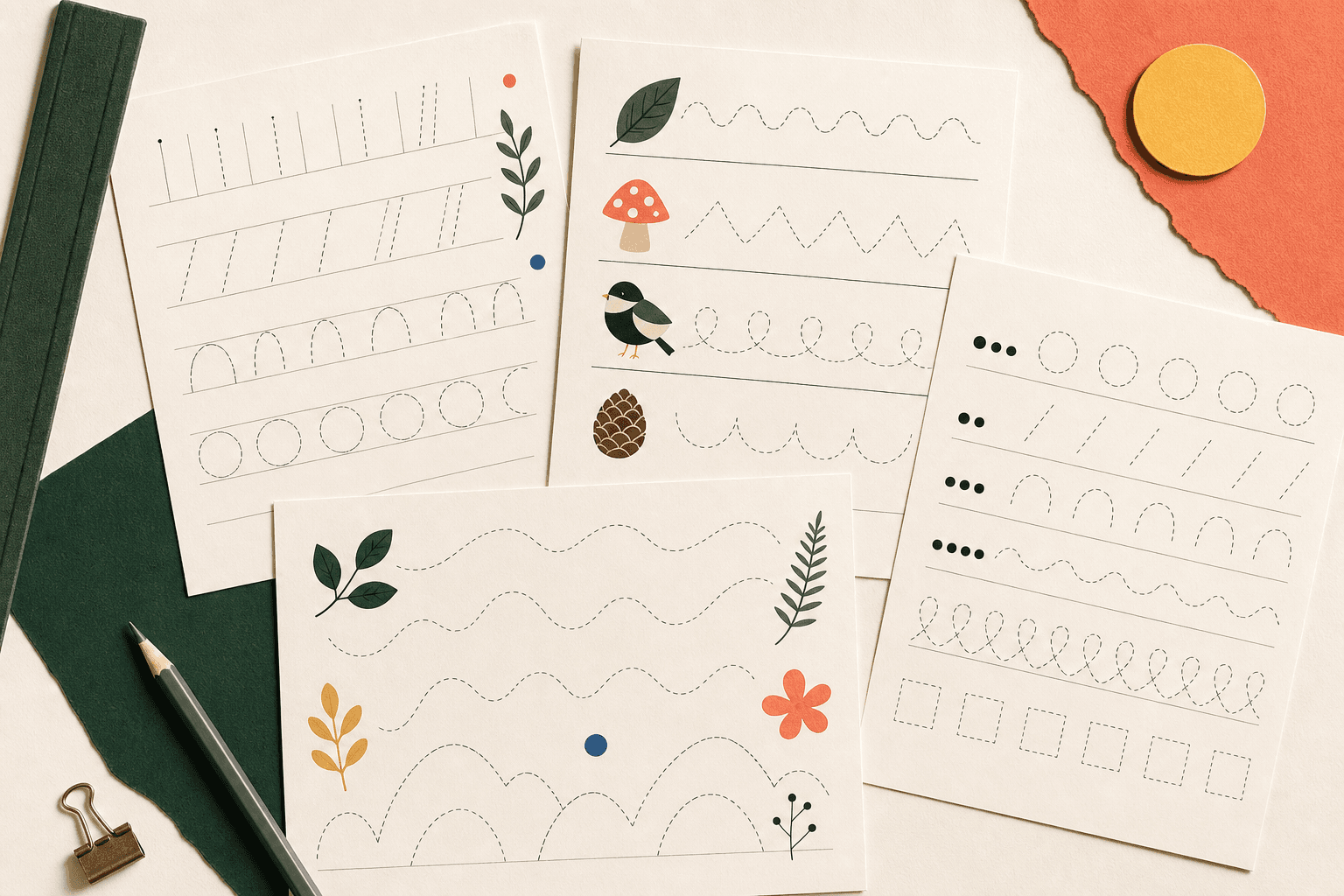 A curated collection of tactile handwriting and tracing worksheets